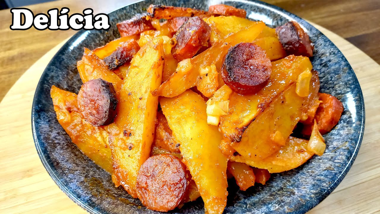 Petisco de Batatas com Chouriço Que Vai Fazer Festa na Mesa