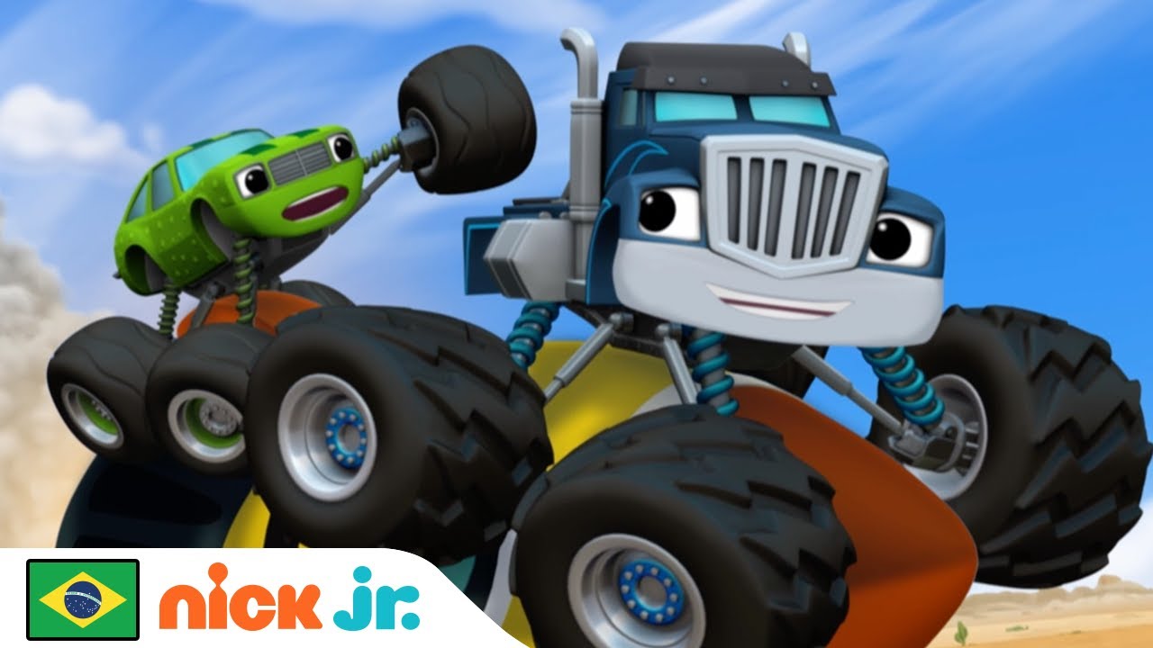 Blaze e os Monster Machines | Blaze e o foguete descontrolado! | Nick Jr. em Português