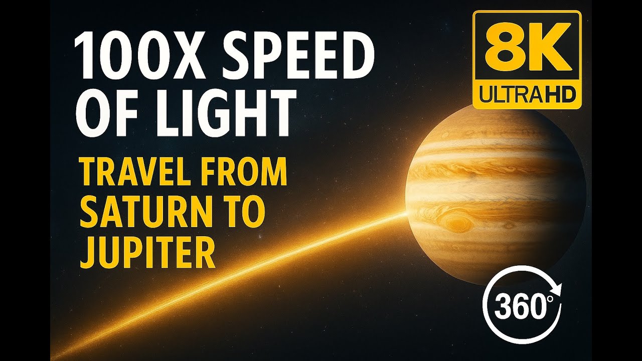 Breathtaking flight from Saturn to Jupiter - 360&deg; 8K VR Experience 100 SoL