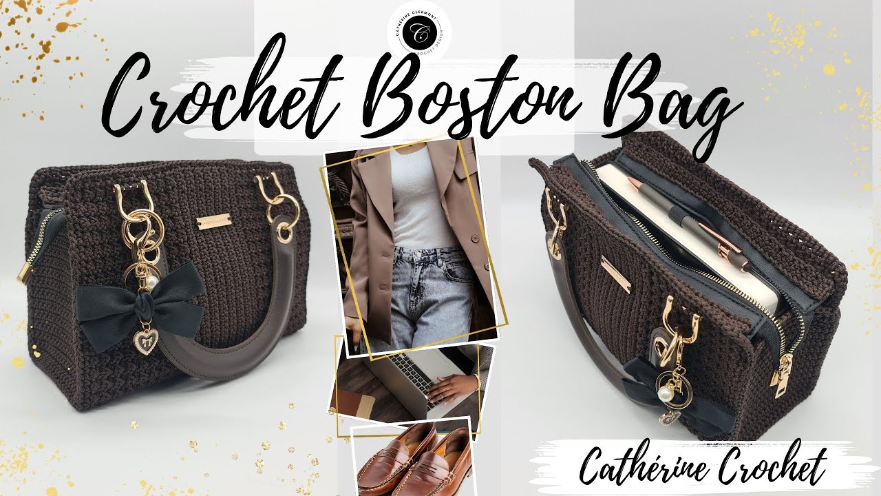 Easy Crochet Bag / Crochet Designer Bag &ndash; DIY Boston Bag Tutorial (step-by-step)