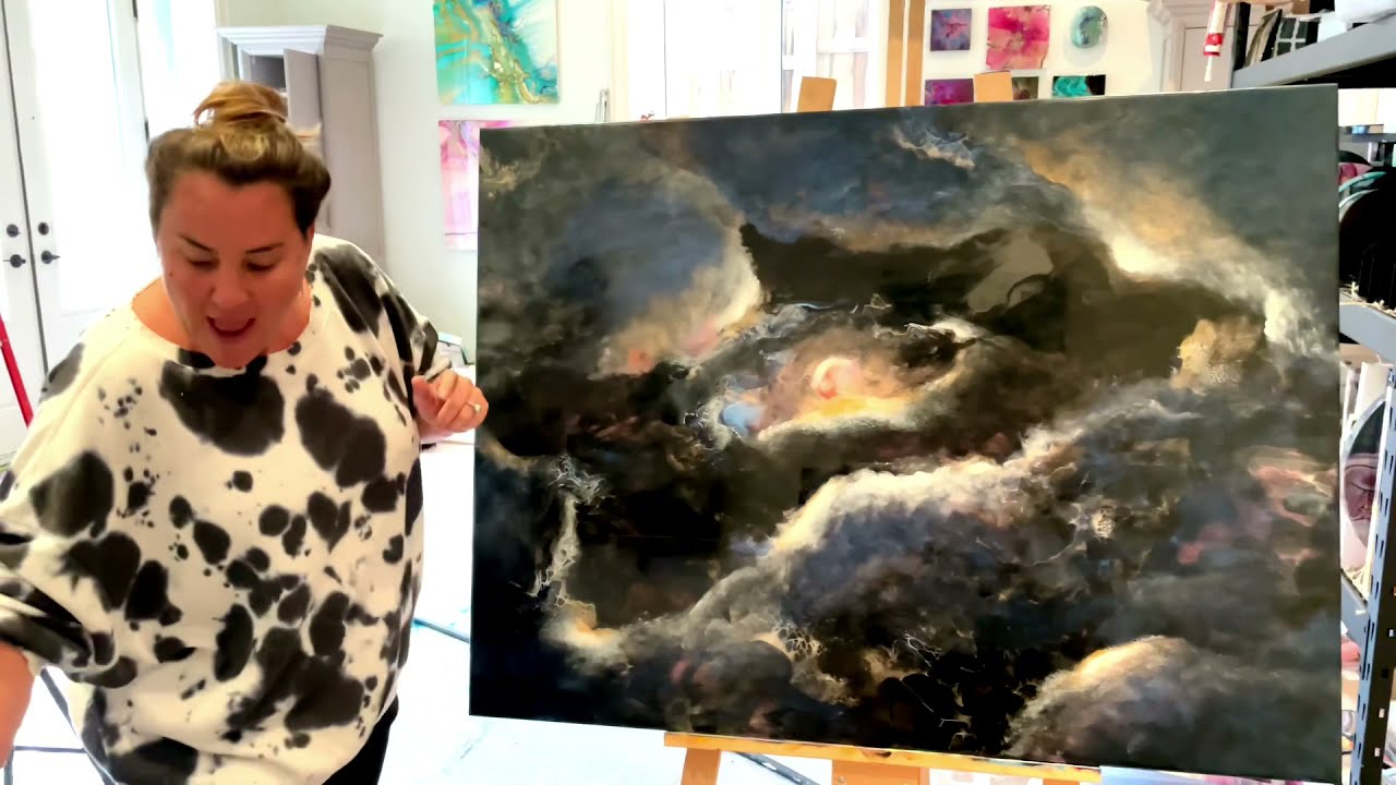#113 How to turn your TLP pigments into paint! And a huge swirl bloom on a 36x48