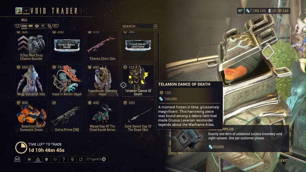 Warframe void surplus