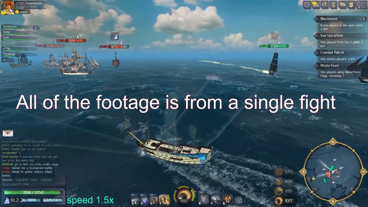 World of Sea Battle TSF vs TUR Openworld Fight #worldofseabattle #pvp