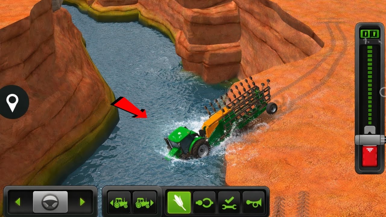 Playing the FS 18 game and harvesting corn in it.