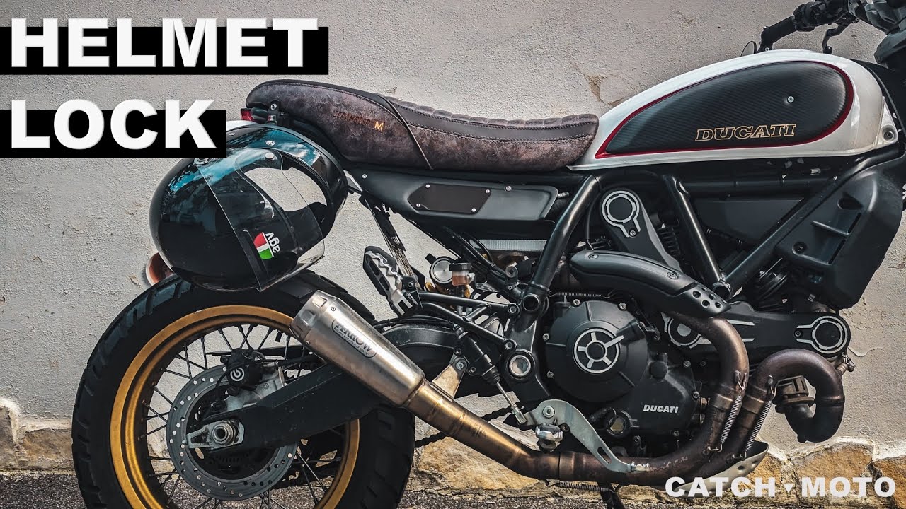Brogue Motorcycles Helmet Lock | Ducati Scrambler Desert Sled