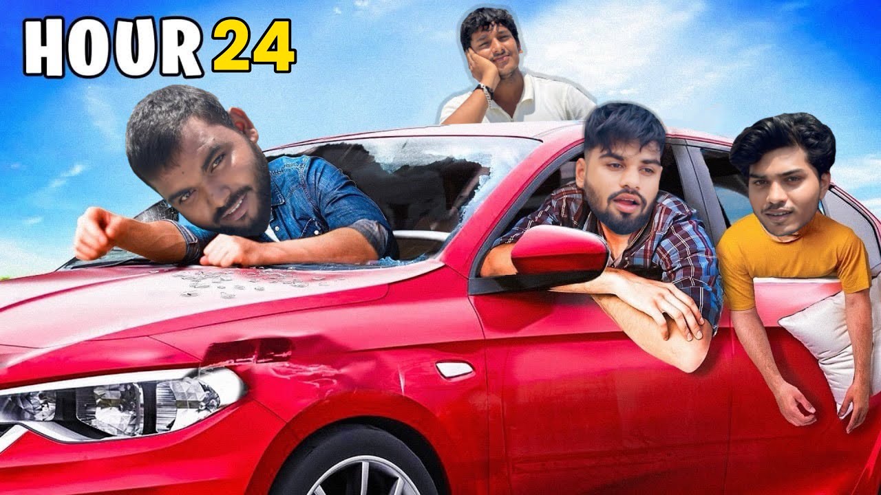 Living 24 Hours In Car Challenge 🚔🚘