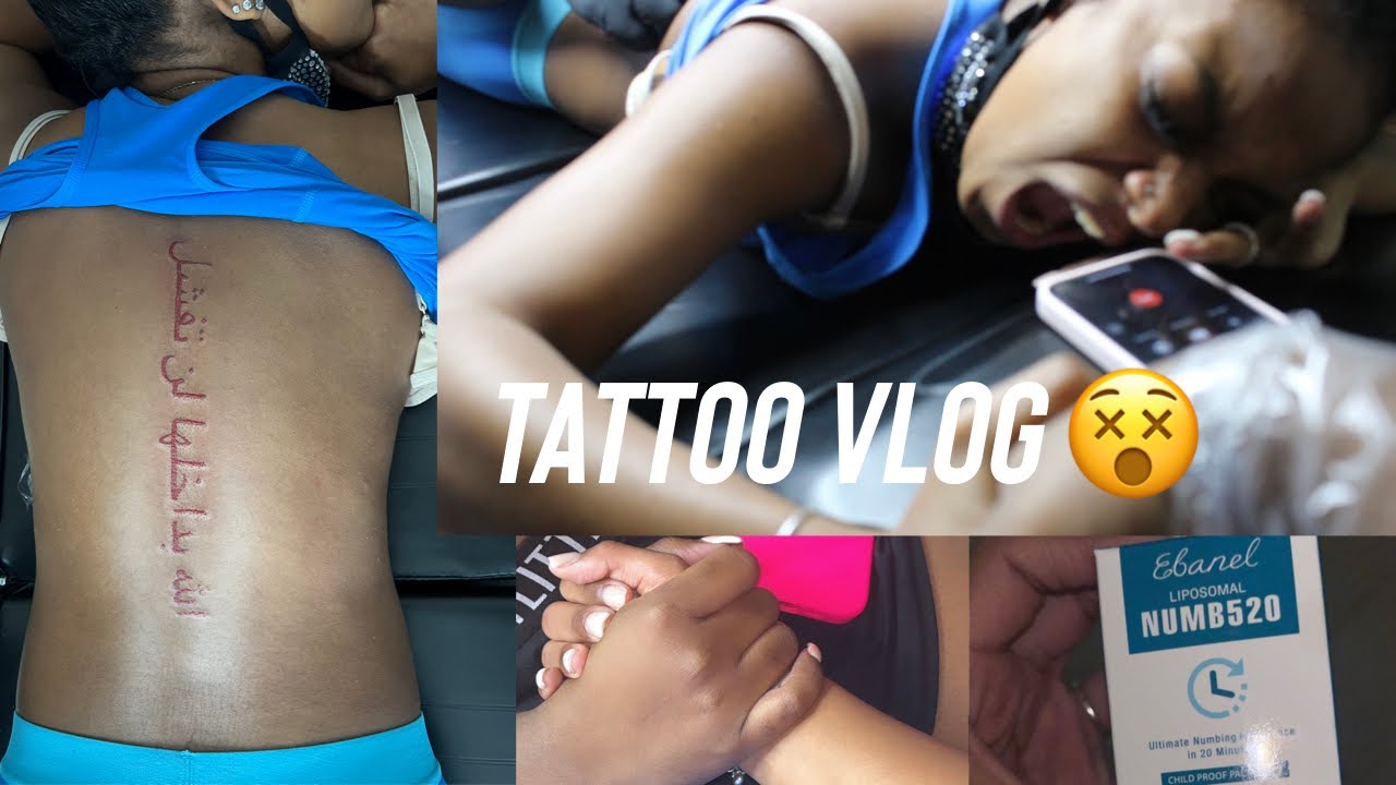 Come with me to get a spine tattoo 😵 NEVER AGAIN!! #tattoovlogs