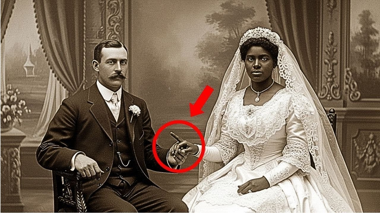 This was just a wedding portrait — until you zoomed in on bride’s hand and uncovered a dark secret