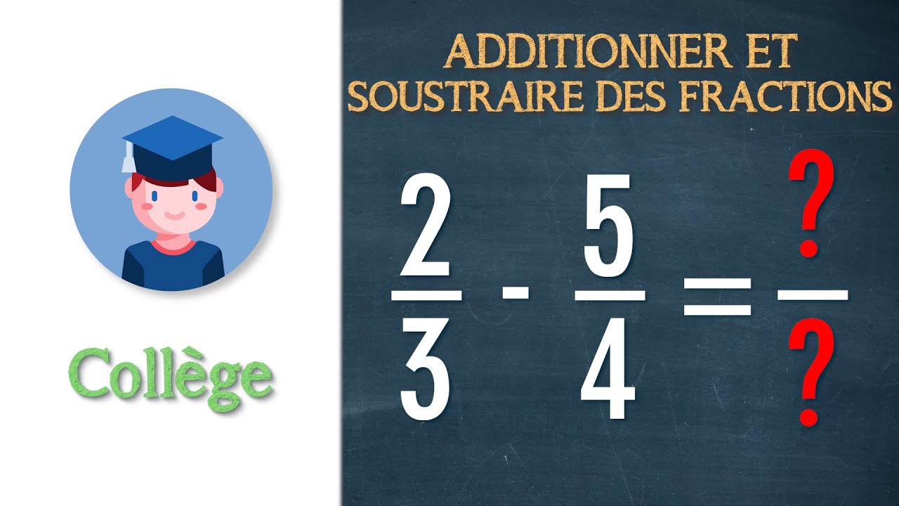 Additionner et soustraire des fractions - Collège - Petits Savants