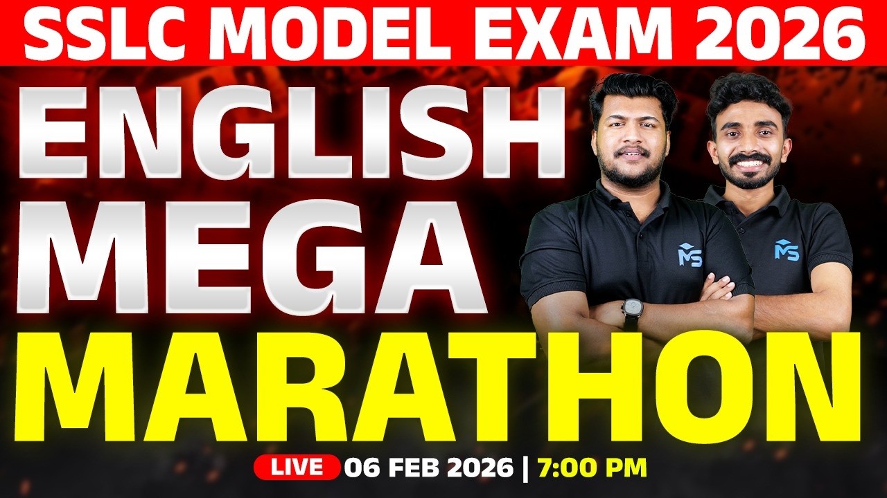 SSLC Model Exam | English Mega Marathon  | LIVE | MS SOLUTIONS