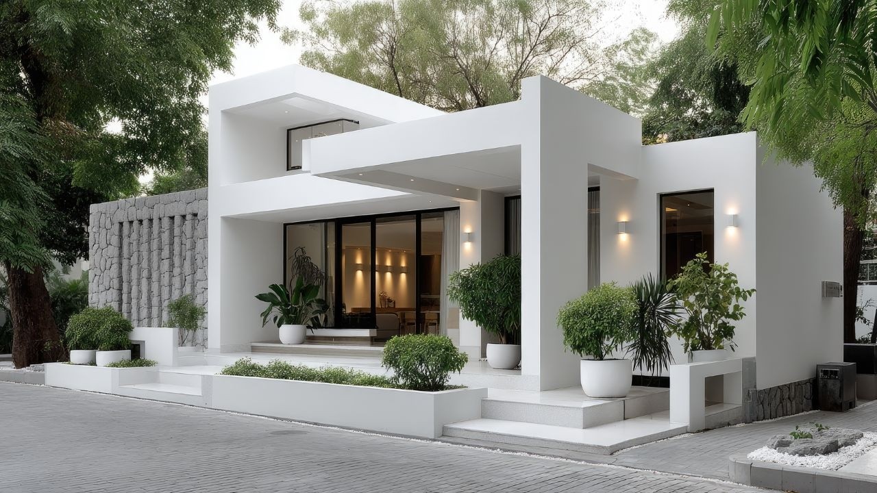 Modern Minimalist Harmony: A Home Where Architecture Meets Natural Warmth