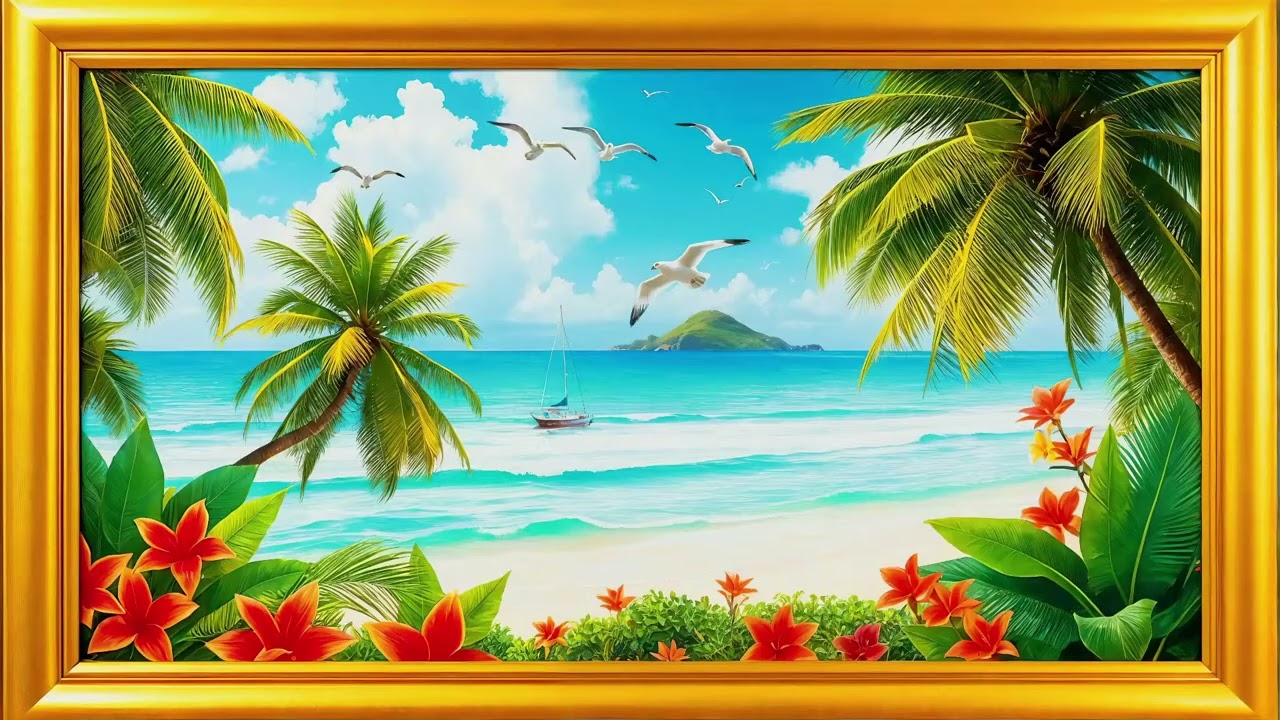 Isla Mágica | Galería de Arte Para Tv | Arte Para Sala De Estar | Decoración Del Hogar