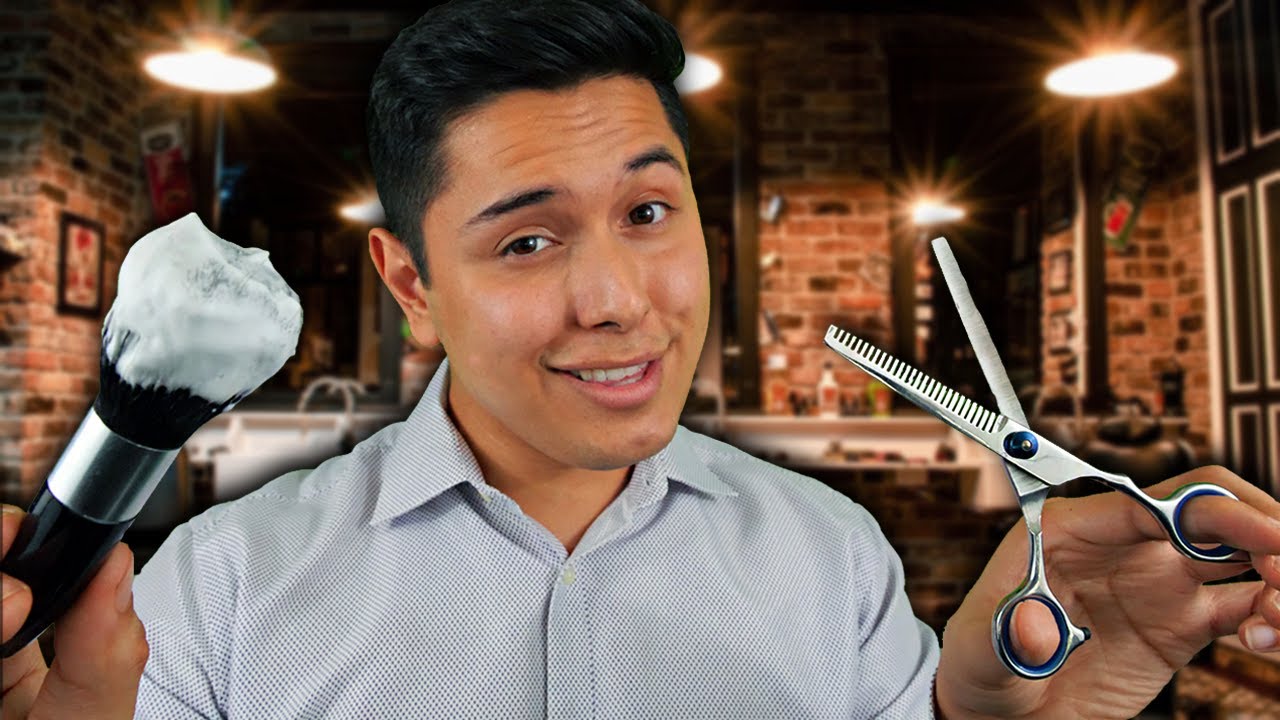 ASMR | Italian Barber Haircut & Shave Role Play