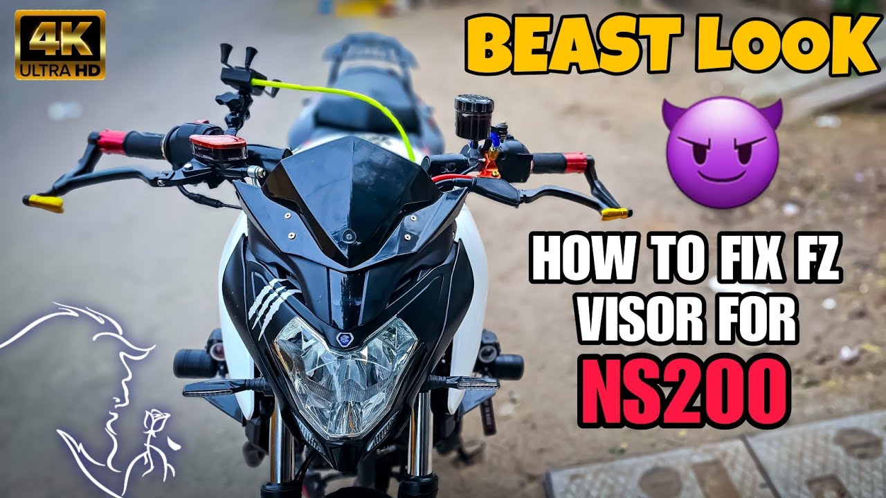 How to fix fz visor for ns200 | Beast look | simple tricks | Explained in Telugu @nsmodzandvlogs