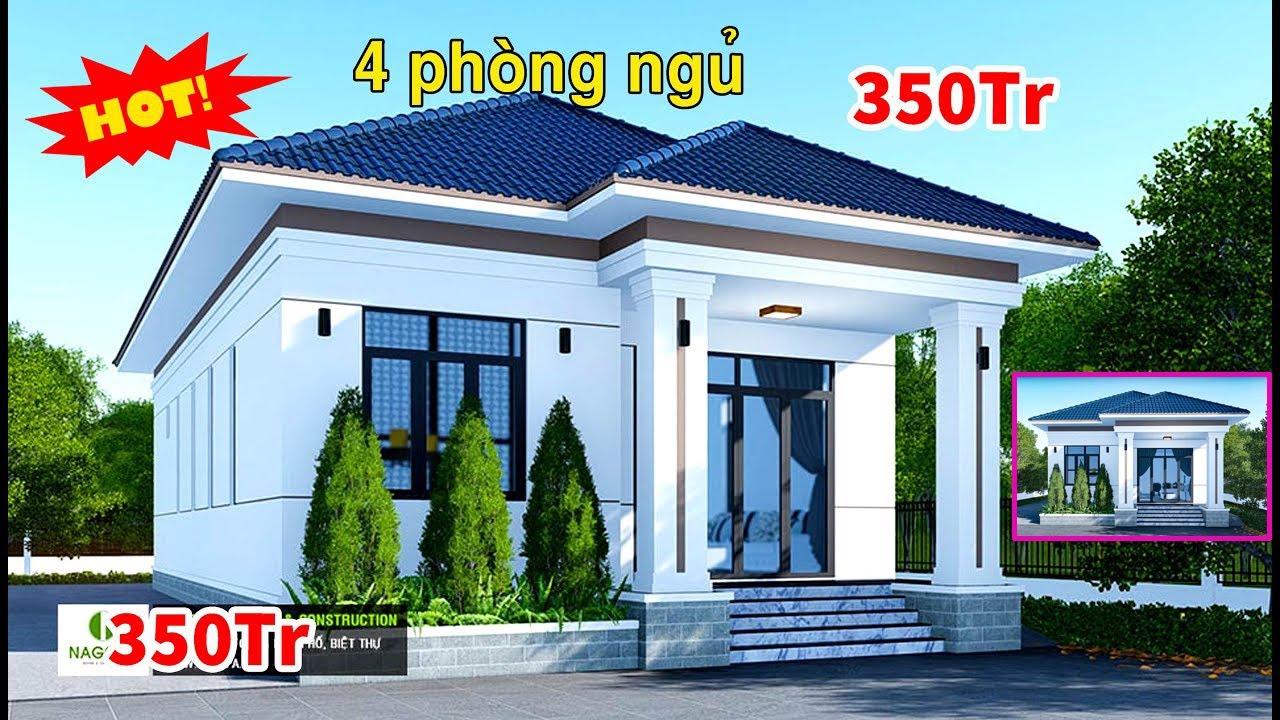 Mẫu Nhà cấp 4 Mái Nhật Với 4 Phòng Ngủ  Thiết Kế Cho Khách Hàng Ở Quảng Bình