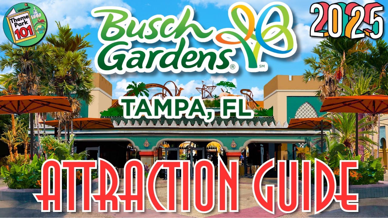 Busch Gardens Tampa RIDES & ATTRACTIONS - 2025 - Florida's BEST Coaster Theme Park!