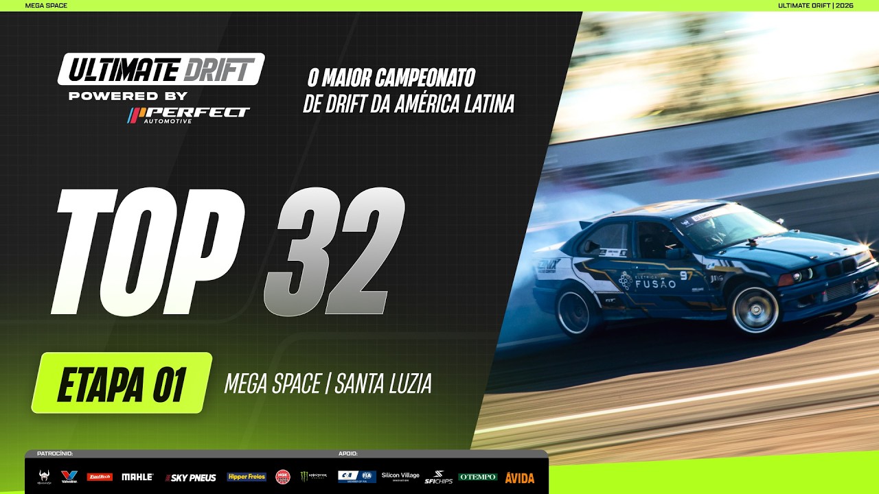 Pré Batalhas e TOP 32 Ultimate Drift - Primeira Etapa - Mega Space 2026