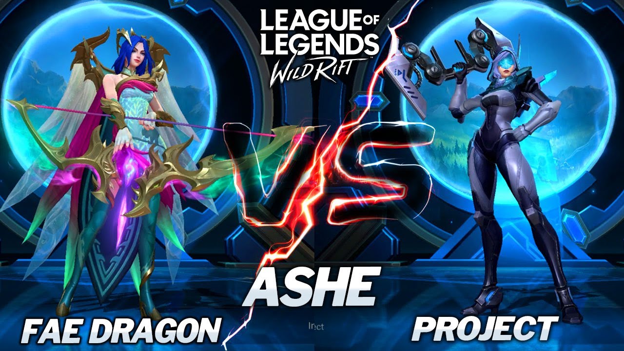 Fae Dragon VS Project Ashe ( Skin Comparison ) Wild Rift