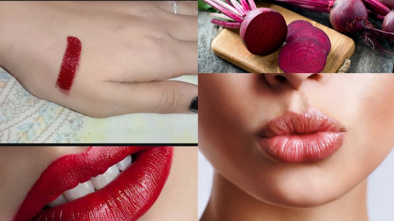 DIY Homemade beetroot lipbalm and lipstick100% natural for dry and black lips