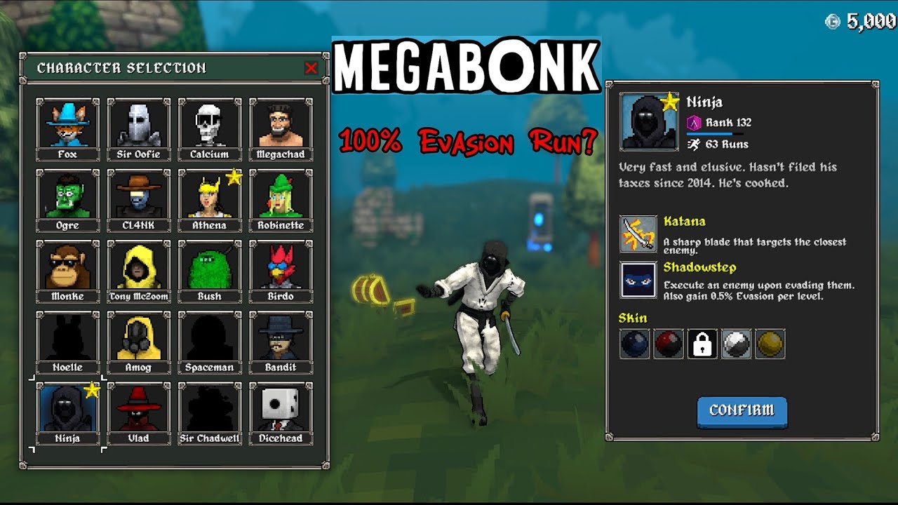 Will This Be the 100% Evasion Run? | Ninja Build Test #megabonk