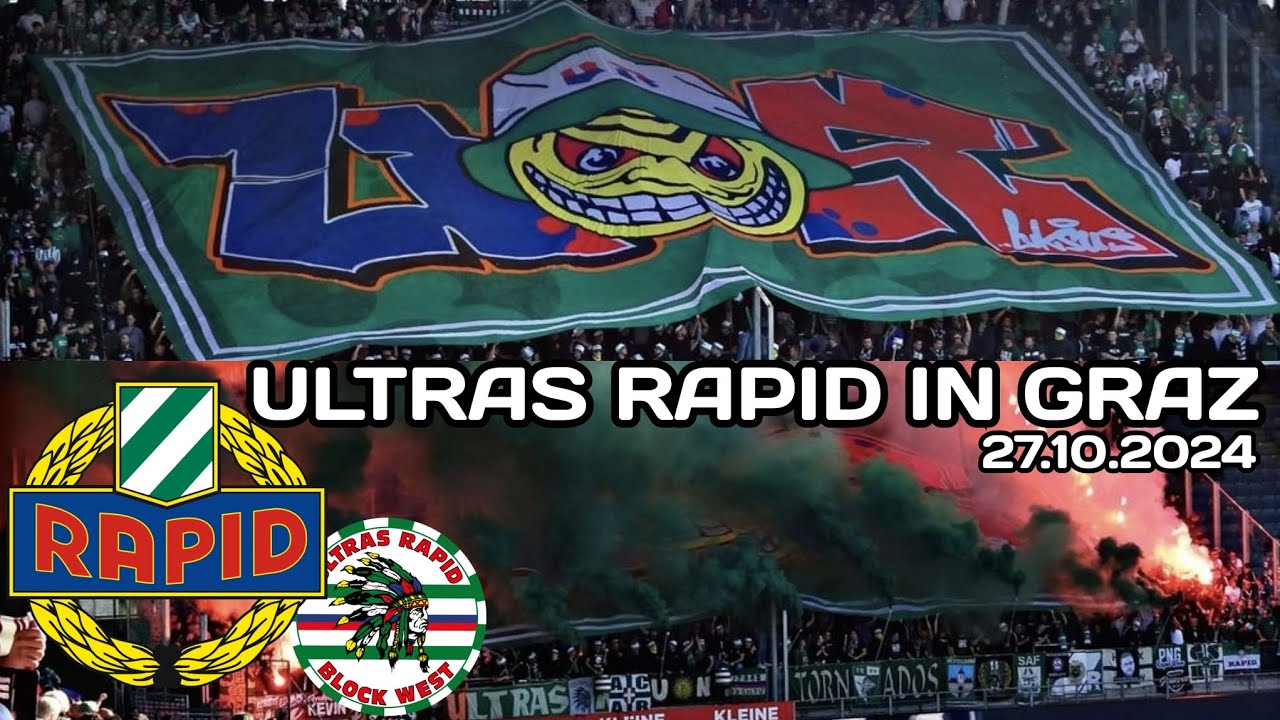HooltrasTours / Ultras Rapid in Graz. (Grazer AK - Rapid Wien) (27.10.2024)