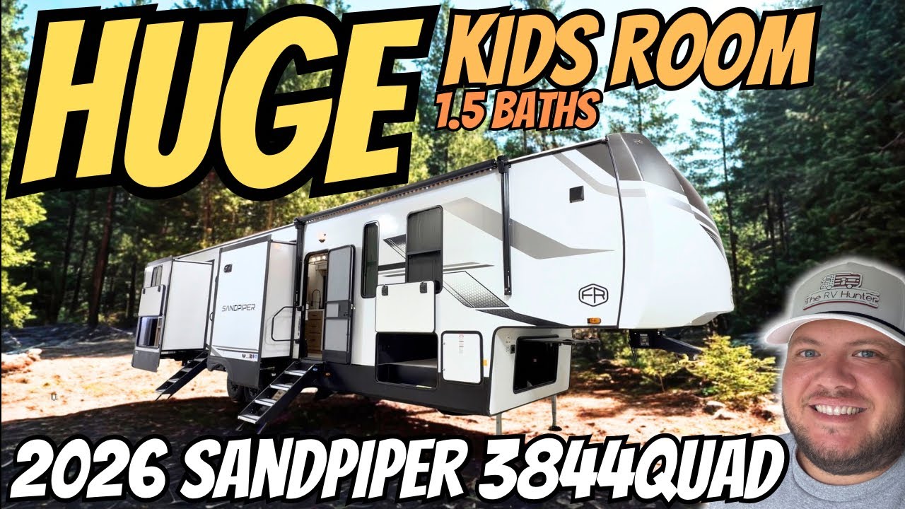 HUGE Sleeping!!! 2026 Sandpiper 3844QUAD