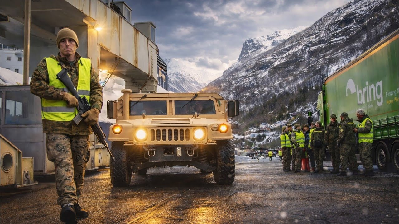 NATO Forces Unload Combat Vehicles in Norway! Arctic Exercise Preparations