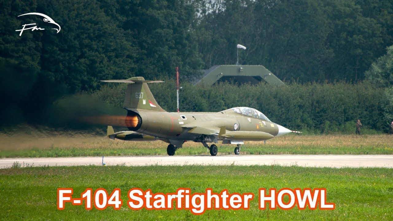 ▶️ F-104 Starfighter: Unique RAW Howl Full Afterburner Takeoff at Leeuwarden Air Base