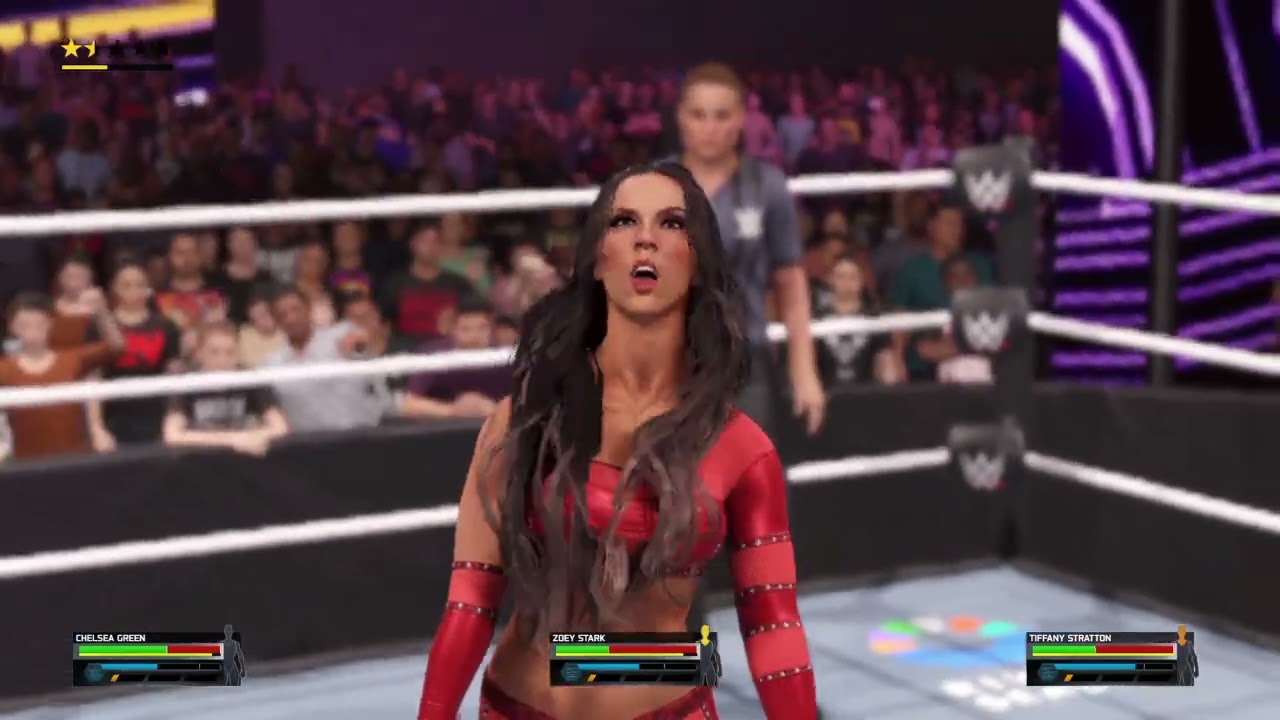Tiffany Stratton vs Zoey Stark vs Chelsea Green WWE 2K25