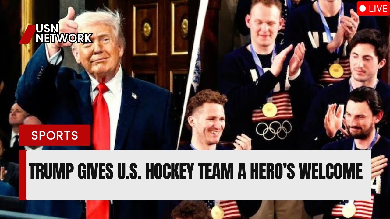 Trump Honors U.S. Men’s Hockey Team at State of the Union | Gold Medal Heroes Celebrated🏆🇺🇸🏒