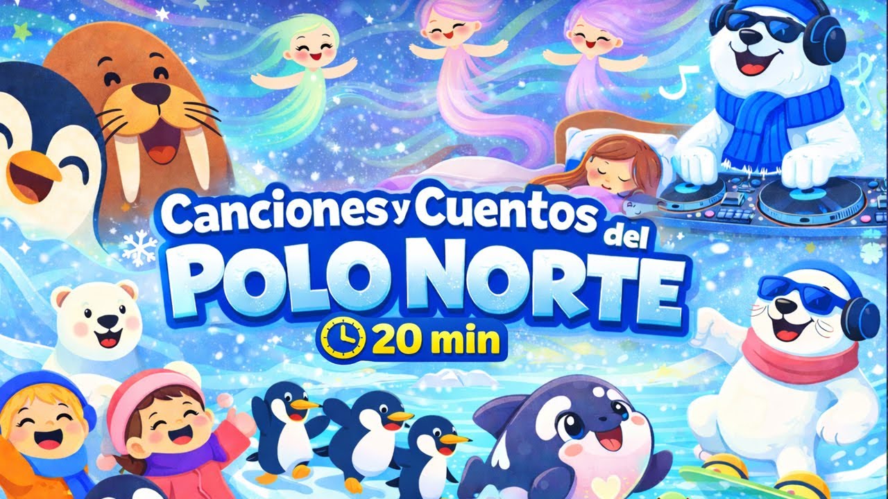 🌈❄️ Canciones y Cuentos del Polo Norte | Animales, Música y Aventuras Infantiles 🐧🐻‍❄️🎶