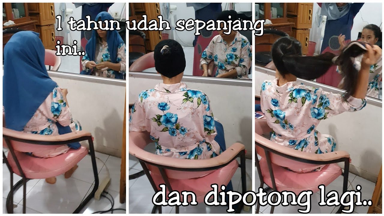 udh panjang lagi. setelah setahun lebih akhirnya rambut ayuni dipotong pendek kembali | long haircut