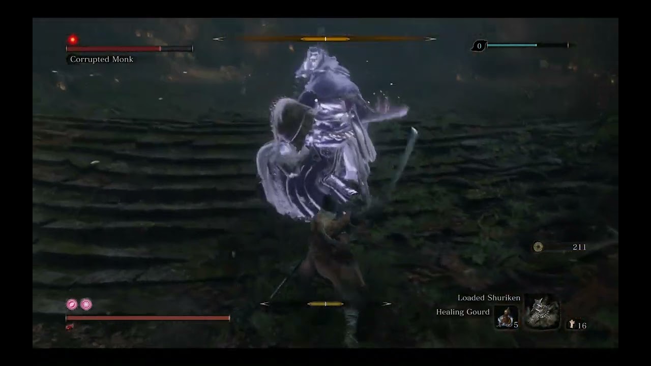 Sekiro LMTSR hardcore + Demon Bell | Corrupted Monk