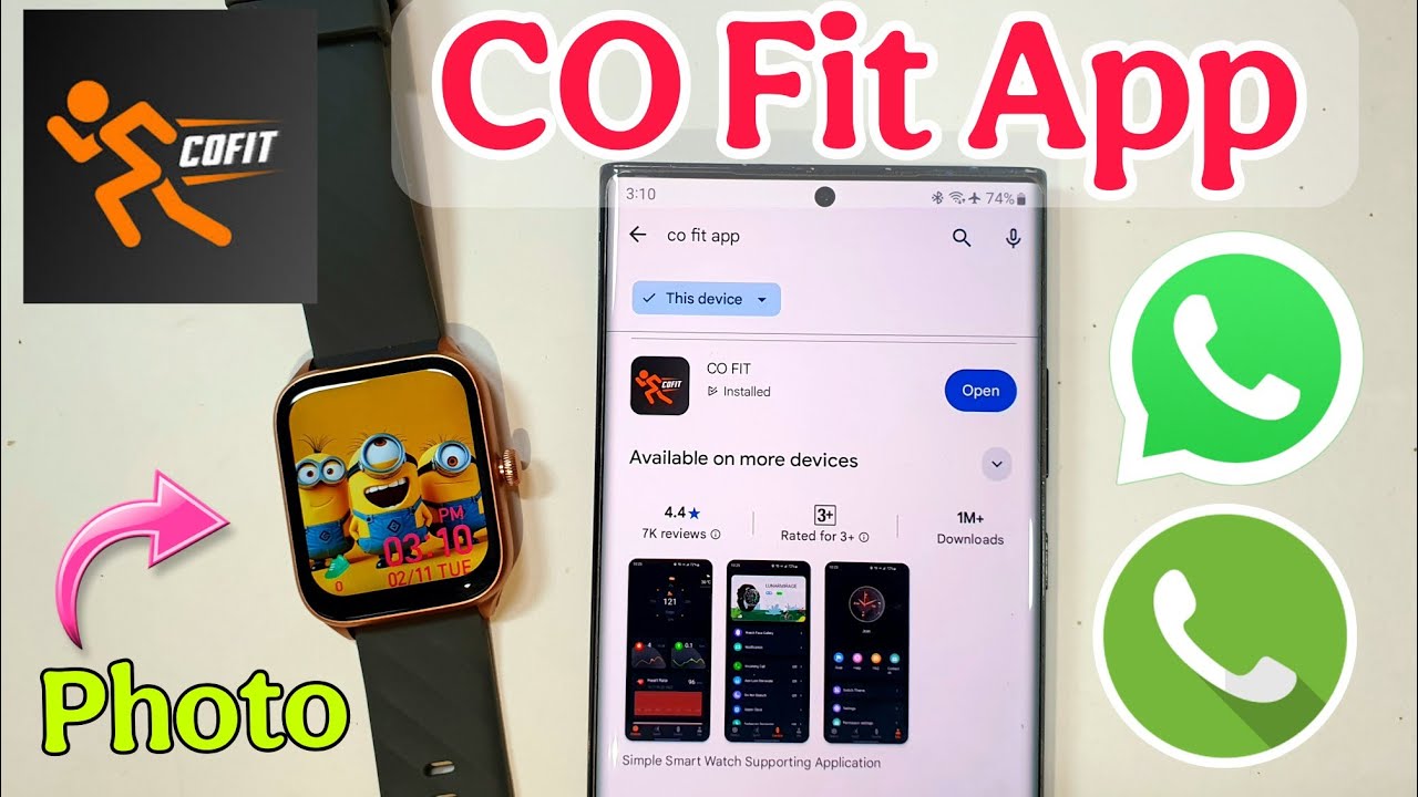 Co Fit Connect To Phone | Co Fit App | Set Photo with co fit app | Smartwatch Connect To Phone