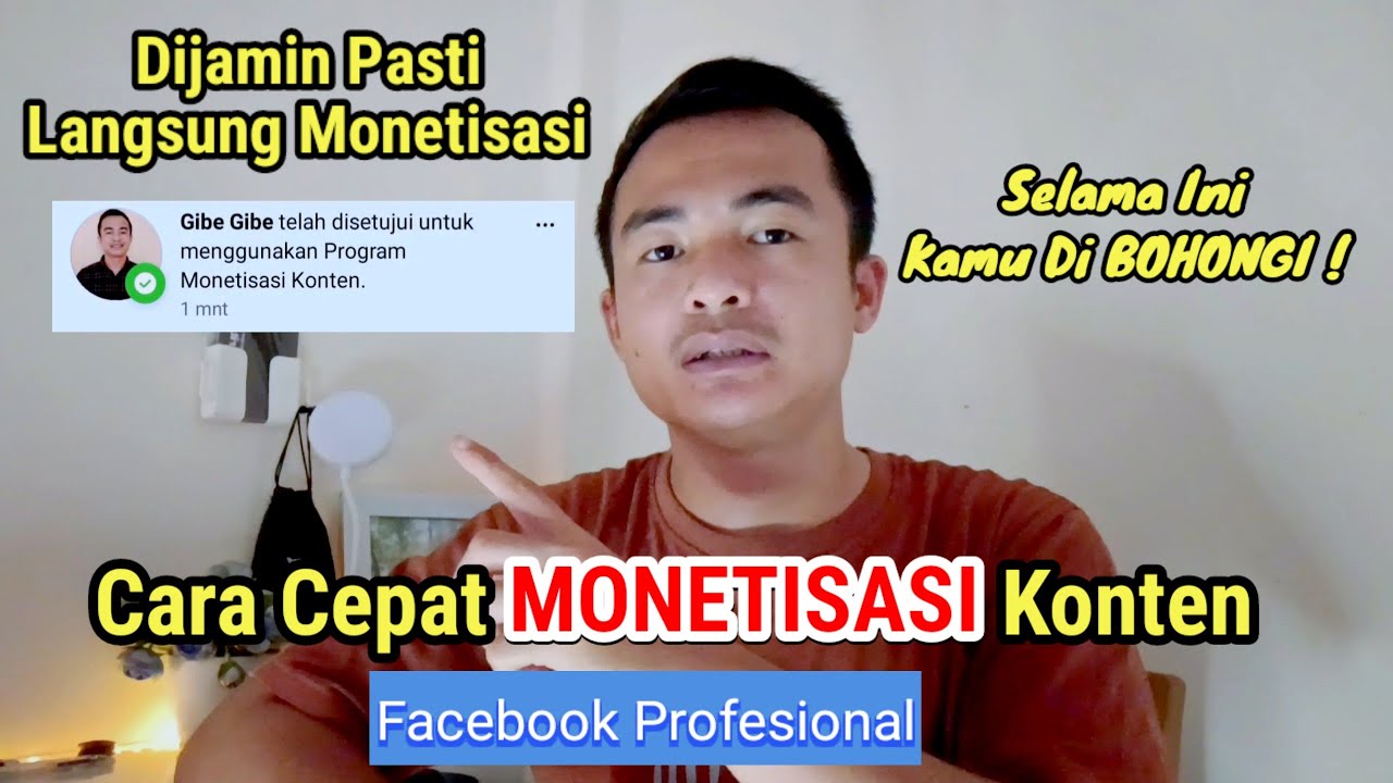 RAHASIA, CARA CEPAT MONETISASI FACEBOOK PROFESIONAL, CARA CEPAT MONETISASI FACEBOOK