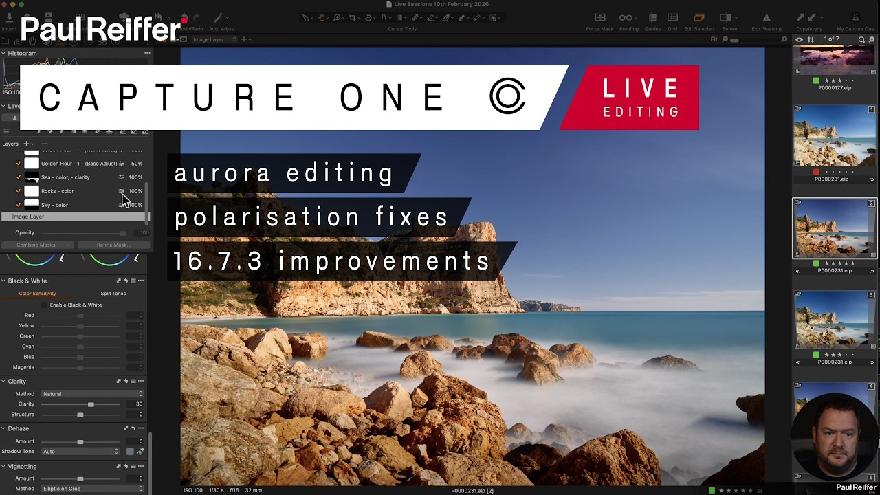 Aurora, Fixing Polarisation, Long Exposures, 16.7.3 - Capture One Live Editing : 10th February 2026