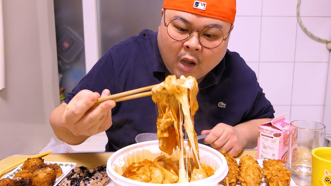 「혼밥 가이드」 엽떡 오리지널, 포테이토치즈핫도그│치즈추가해도 저승사자 영접할뻔🥵😭혼밥 Mukbang Eatingshow Tteokbokki, Cheese puffs