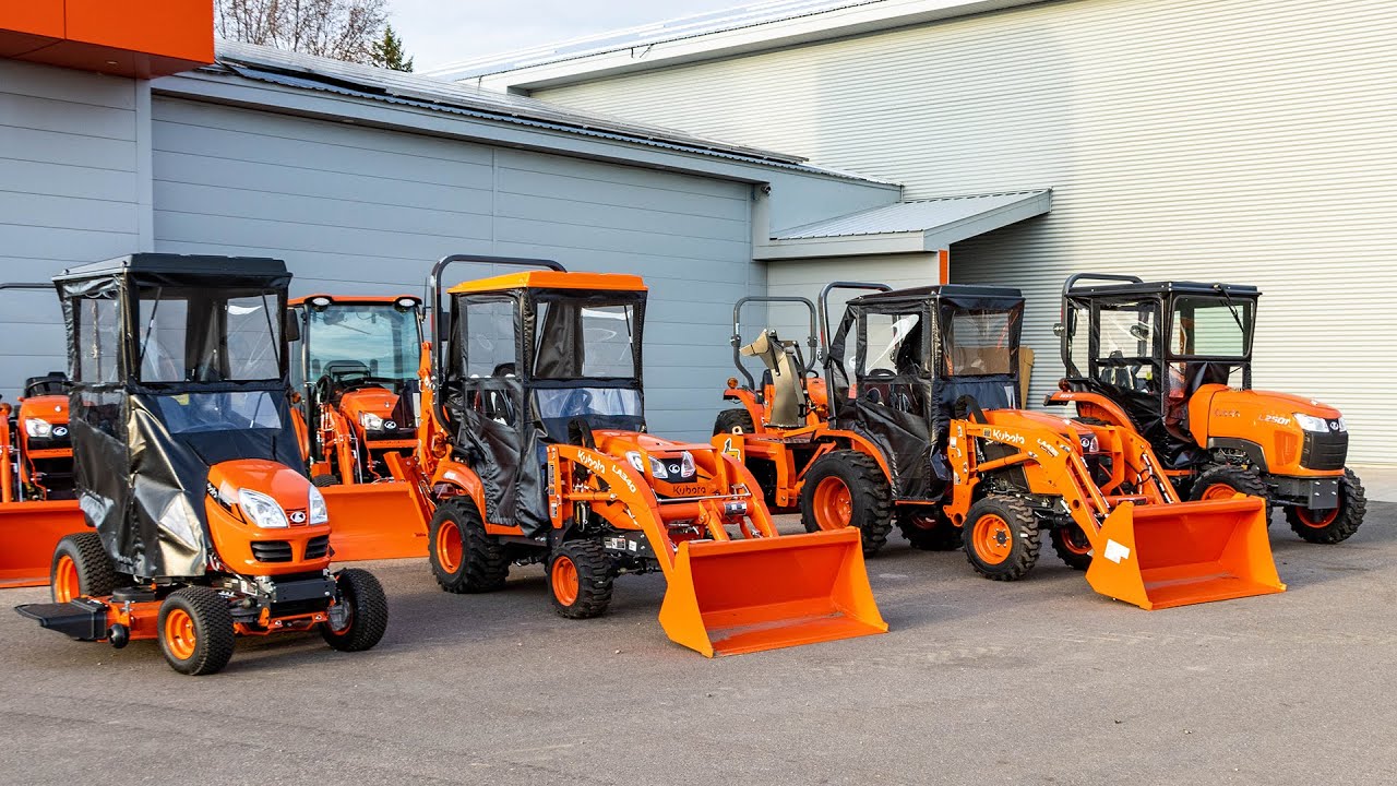 Orange Aftermarket Soft Sided Cab Options for Kubota Tractors!