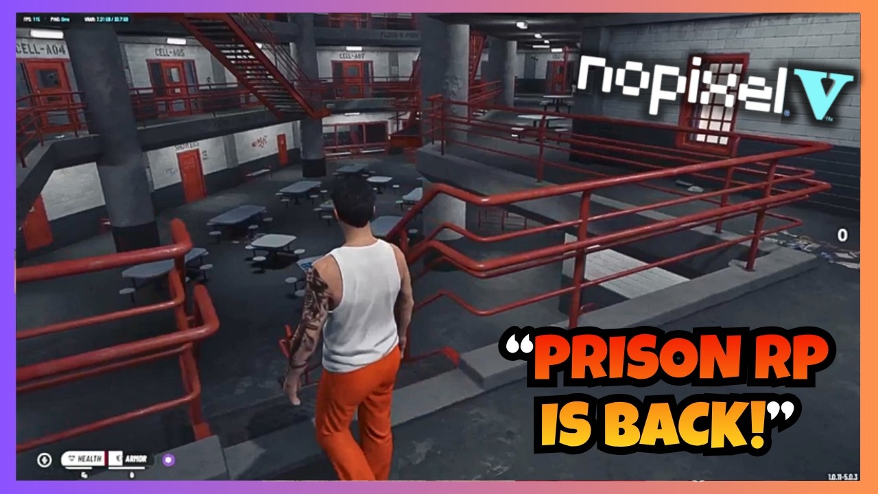 ⛓️ Марти (Omie) исследует новую тюрьму Вайнвуд и занятия после ареста | NoPixel V GTA RP