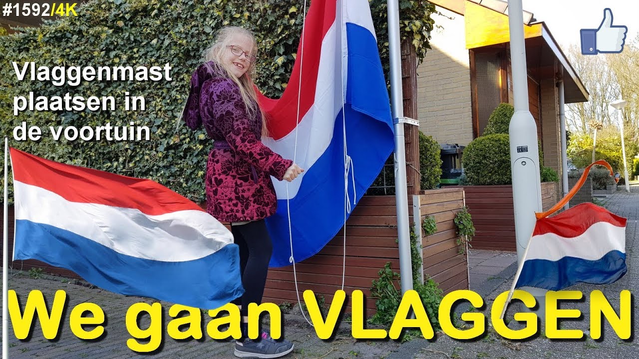 MEGA vlaggenmast in de tuin. Wij kunnen nu ook gaan vlaggen ♥ Bobbi-Lee Marijs ♥#1592