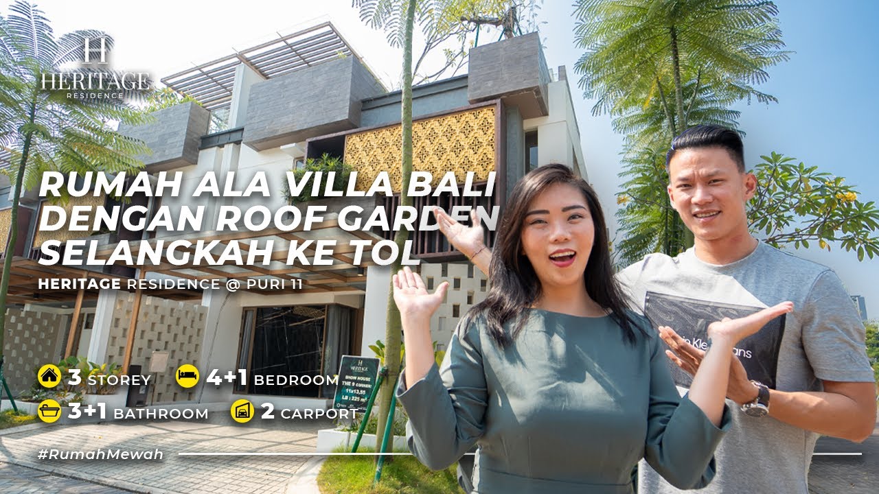Heritage Residence: Rumah Ala Villa Bali dengan Roof Garden Selangkah ke Tol