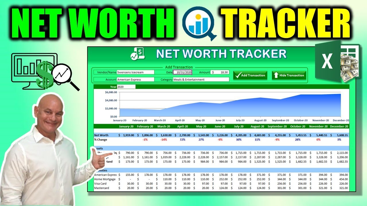 Learn How To Create This Excel Net Worth Tracker In Less Than 1 Hour [Free Download Included]
