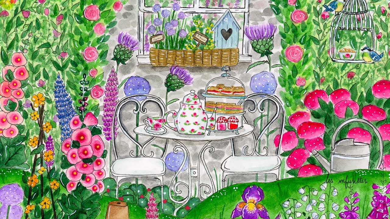 Paint with me - Illustration du Jardin Anglais