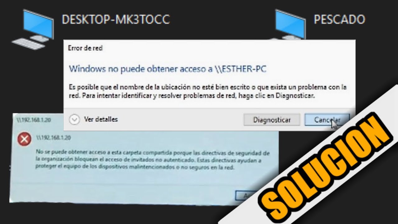 Windows no puede obtener acceso a...  (ERROR de acceso a la RED) | WINDOWS ENTERPRICE