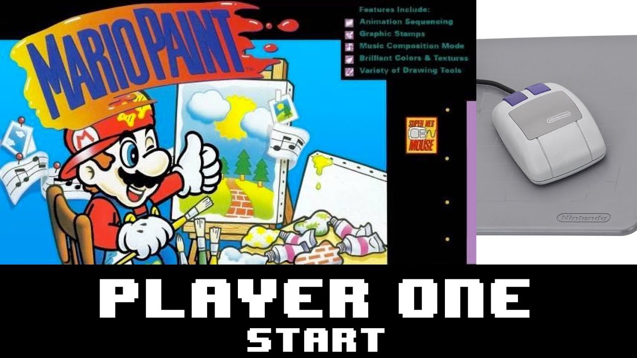 SNES Mouse and Mario Paint Gameplay and Review - Player One Start
