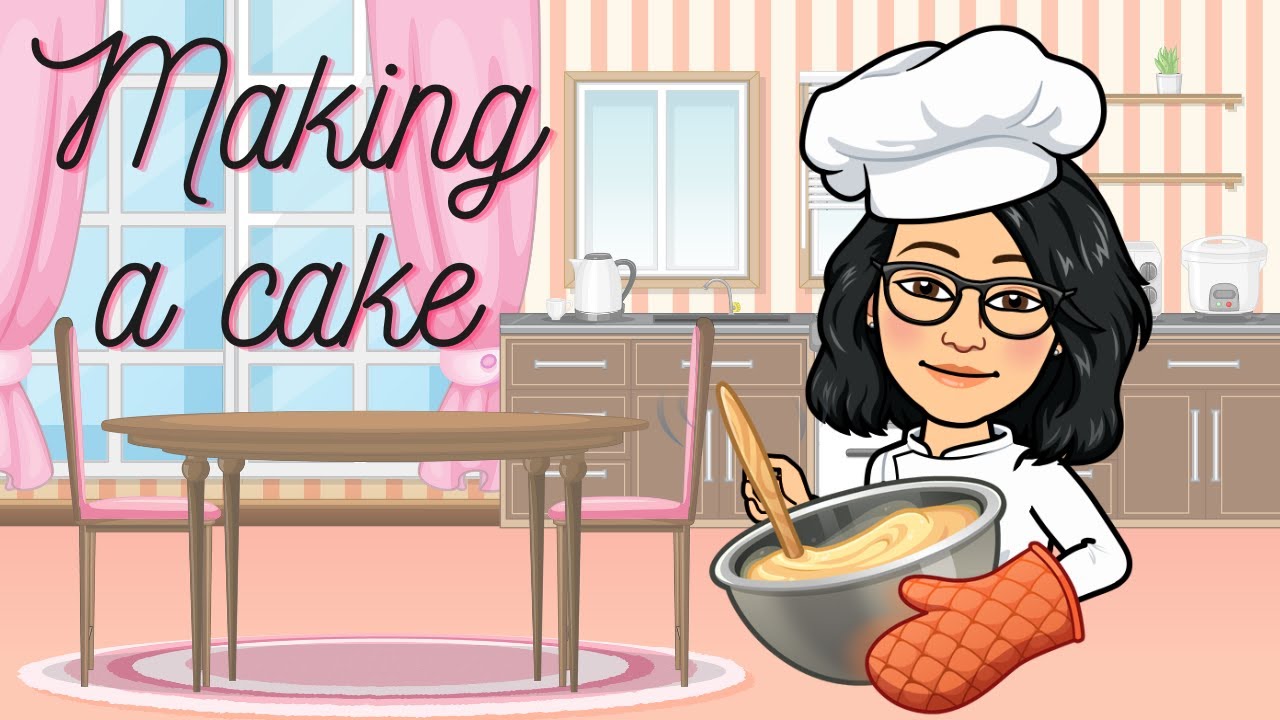 Vocabulary for kids: Making a cake -  English Educational Video