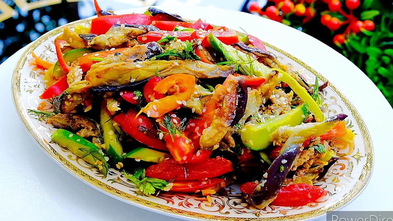 ГОТОВЬТЕ ПОКА СЕЗОН! БАКЛАЖАН ВКУСНЕЙ ЧЕМ МЯСО! РЕЦЕПТЫ САЛАТОВ! САЛАТЫ! УЗБЕКСКАЯ КУХНЯ