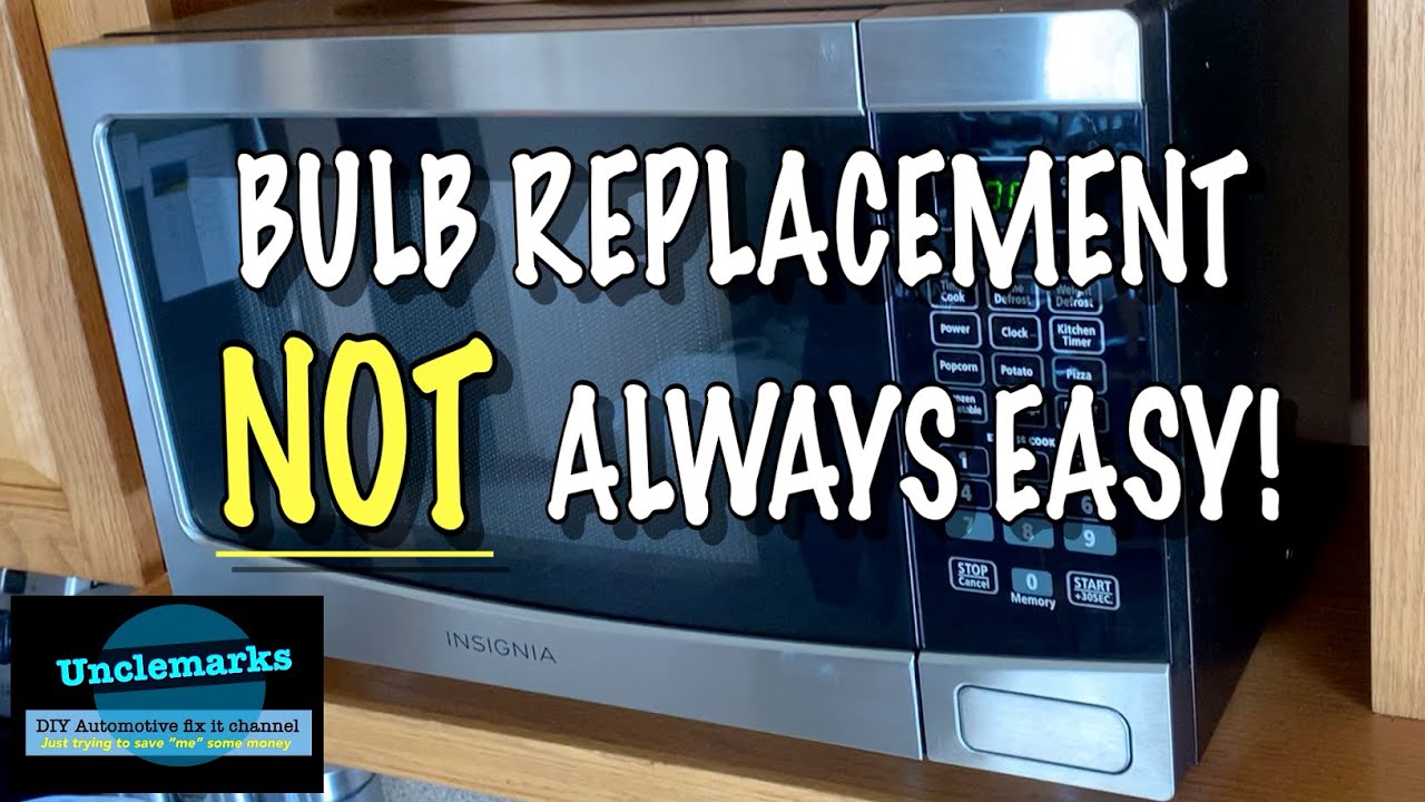 How to change a microwave light bulb or replace? And a hack non standard bulb swap!