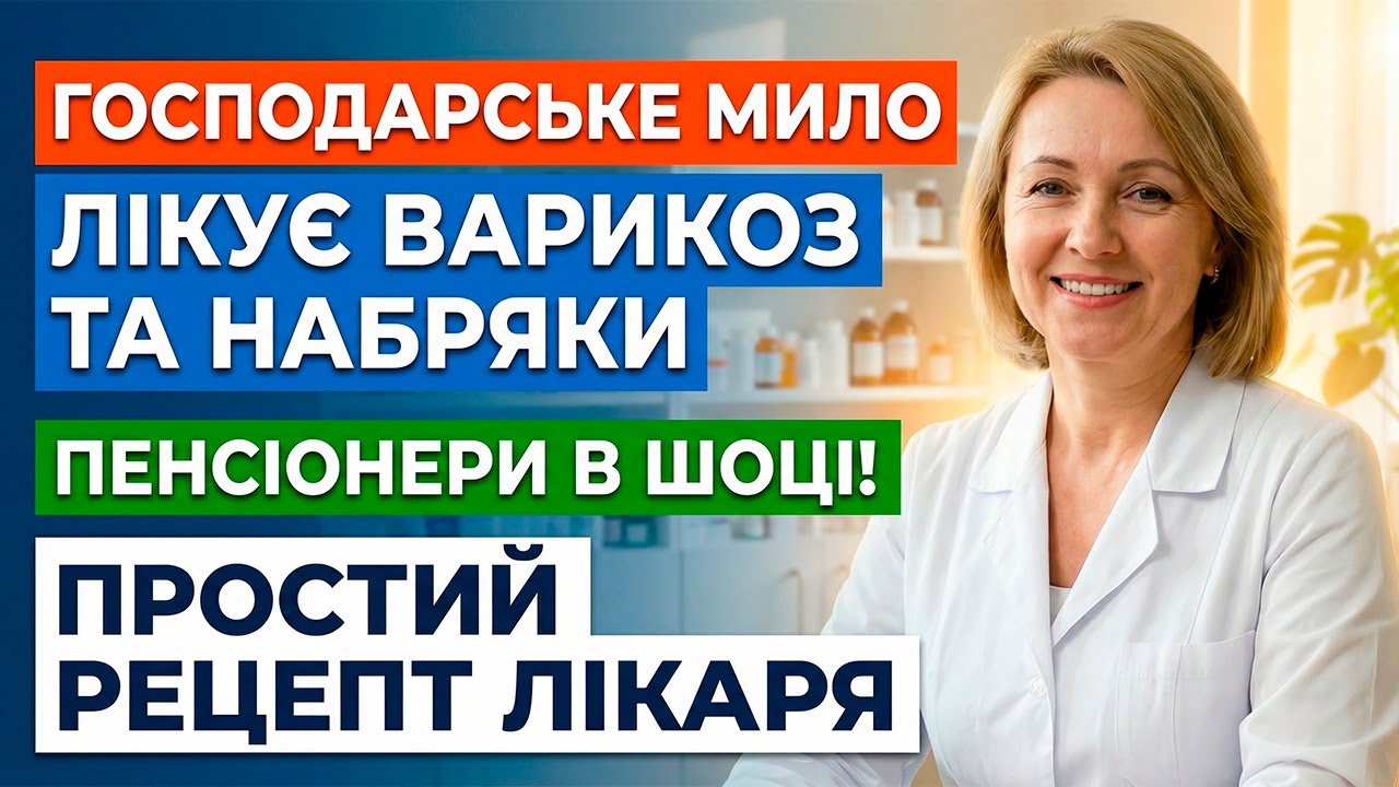 😱ПЕНСІОНЕРИ В ШОЦІ! Як звичайне господарське мило лікує варикоз та набряки.