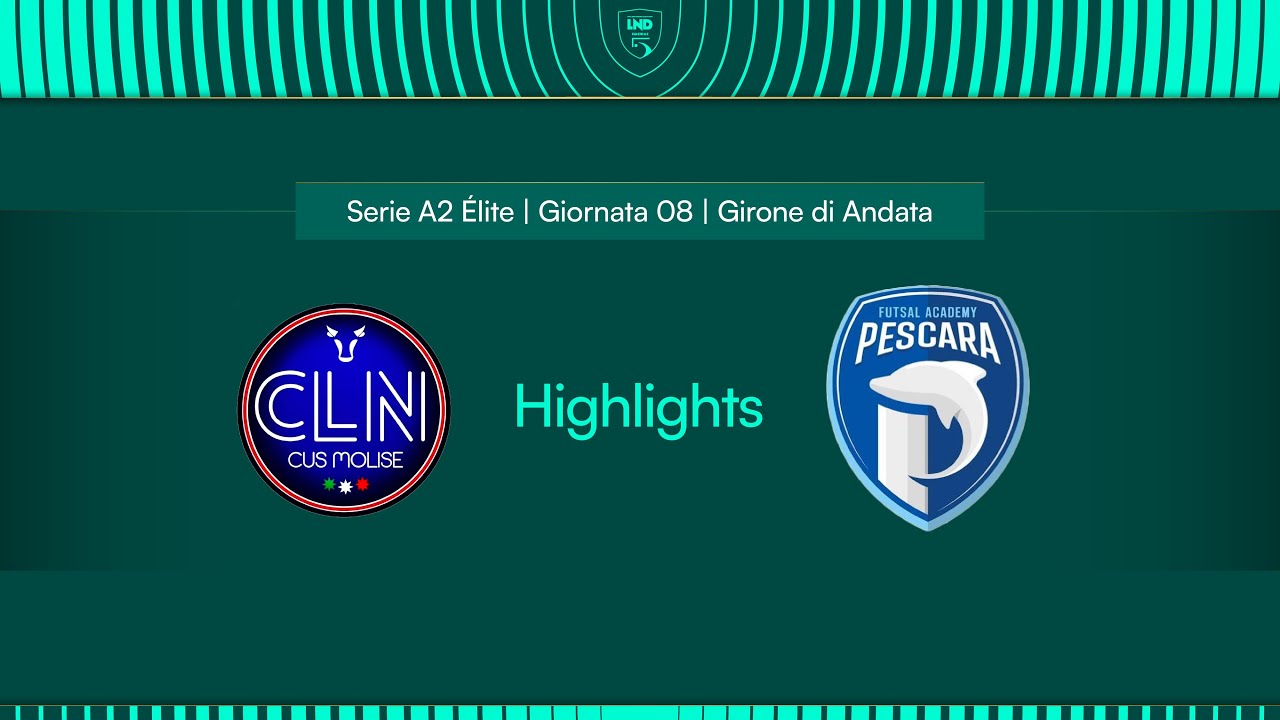 Laborvetro CUS Molise-Academy Pescara 6-2 | 8ª giornata | Serie A2 Élite 2024/2025 - Girone B | HL